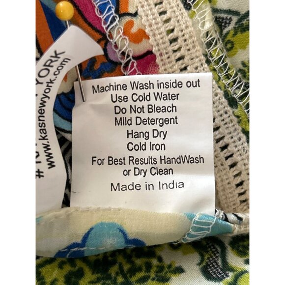 KAS Designs Women's Top Long Sleeve Scroll Paisley V Neck Size M - Picture 7 of 8